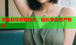 掌握蘑菇栽培技术：轻松学会高产秘诀