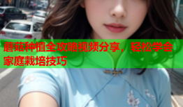 蘑菇种植全攻略视频分享，轻松学会家庭栽培技巧