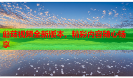 蘑菇视频全新版本，精彩内容随心畅享