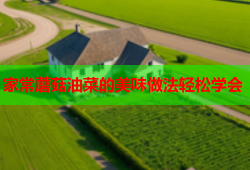 家常蘑菇油菜的美味做法轻松学会