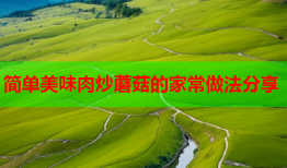 简单美味肉炒蘑菇的家常做法分享