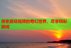 探索蘑菇视频的奇幻世界，尽享精彩瞬间