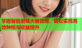 掌握智能蘑菇大棚管理，轻松实现高效种植与收益提升