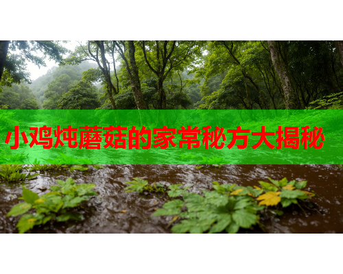 小鸡炖蘑菇的家常秘方大揭秘