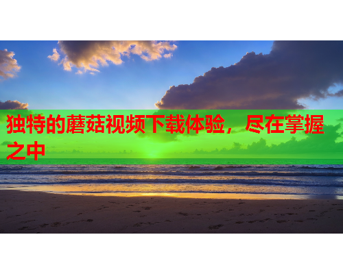独特的蘑菇视频下载体验，尽在掌握之中