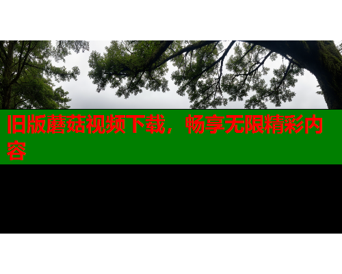 旧版蘑菇视频下载，畅享无限精彩内容