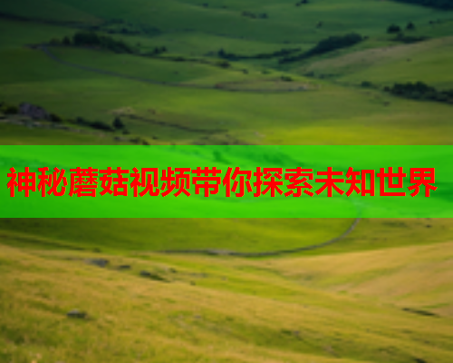 神秘蘑菇视频带你探索未知世界
