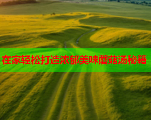 在家轻松打造浓郁美味蘑菇汤秘籍